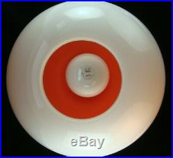 Vintage MCM 60s/70s Atomic Space Age Orange-White Plastic Mushroom Table Lamp