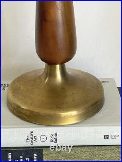 Vintage MCM Brass and Wood Lamp Vintage MCM Brass and Wood Lamp