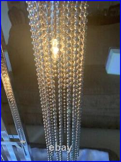Vintage MCM Chrome Mid Century Modern Table Lamp Hanging Chains