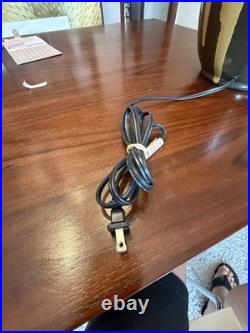 Vintage MCM Drip Glaze Pottery Lamp 31 H Green Brown