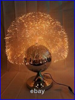 Vintage MCM Fantasia 4000 Rotating Fiber Optic Sunburst Orb Lamp Clean