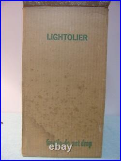 Vintage MCM Gerald Thurston White Canister Up Lamp by Lightolier EXCELLENT