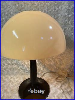 Vintage MCM Gilbert Softlite Mushroom Lamp Plastic Beige and Brown Pop Era 1970s