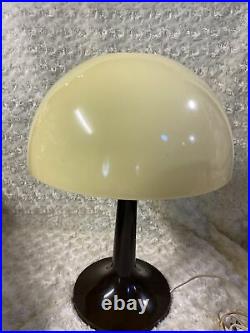 Vintage MCM Gilbert Softlite Mushroom Lamp Plastic Beige and Brown Pop Era 1970s