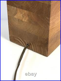 Vintage MCM Jane & Gordon Martz Stacked Walnut Table Lamp