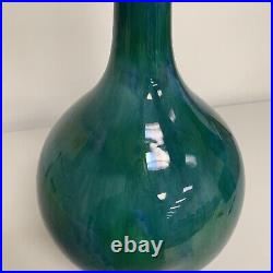 Vintage MCM Royal Haeger Blue Green Drip Glaze Table Lamp