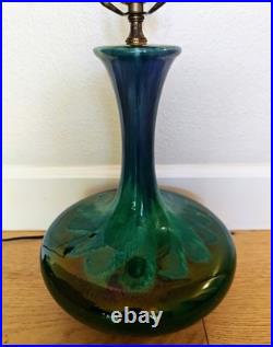 Vintage MCM Table Lamp Green/Teal Style of Royal Haeger