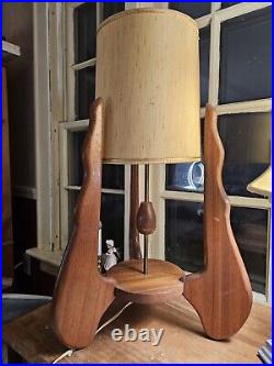 Vintage MCM Teal table lamp