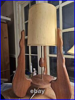 Vintage MCM Teal table lamp