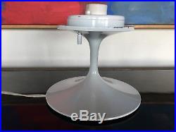 Vintage MCM White Bill Curry Stemlite Design Line Tulip Table Lamp Base Only