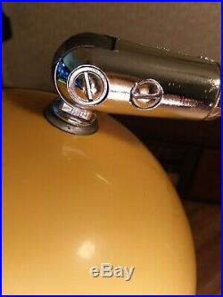 Vintage MCM Yellow Eyeball Orb adjustable desk lamp Atomic Mid Century Modern