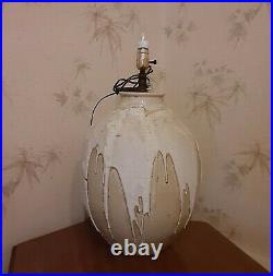 Vintage MID CENTURY DANISH MODERN Large POTTERY LAMP Retro QUALITY Wescal Light