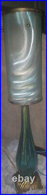 Vintage MURANO Blue Glass Table Lamp