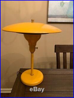 Vintage M. G. Wheeler Sight Light Table Lamp Mid-Century Modern Yellow Atomic
