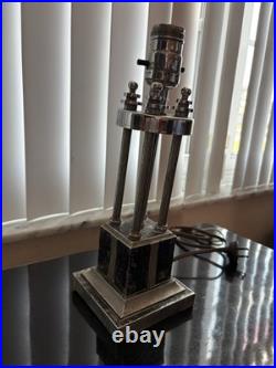 Vintage Machine Age Deco Table Lamp Pattyn Walter Von Nessen Style Parts As Is