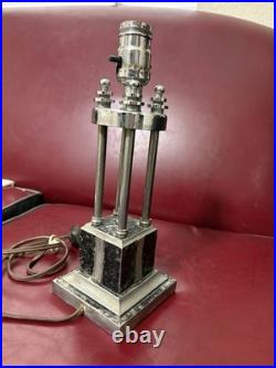 Vintage Machine Age Deco Table Lamp Pattyn Walter Von Nessen Style Parts As Is