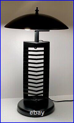 Vintage Memphis Style Lamp 80s Postmodern Kovacs Saucer Ufo Table Rare
