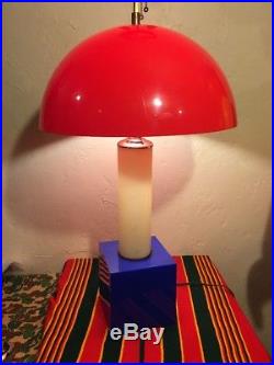 Vintage Memphis Style Plastic Table/desk Lamp (kartell, Columbo, sottsass Era)
