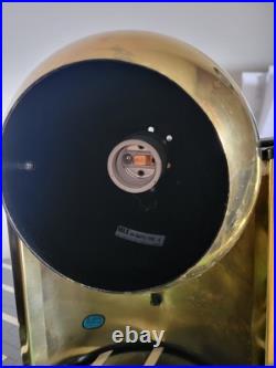 Vintage Metal Orb Space Age Atomic eyeball Table Lamp Light gold MCM 1970's Vintage Metal Orb Space Age Atomic eyeball Table Lamp Light gold MCM 1970's