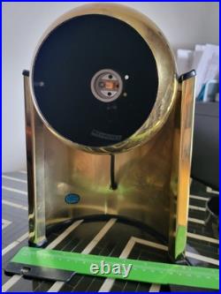 Vintage Metal Orb Space Age Atomic eyeball Table Lamp Light gold MCM 1970's