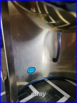 Vintage Metal Orb Space Age Atomic eyeball Table Lamp Light gold MCM 1970's