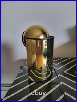 Vintage Metal Orb Space Age Atomic eyeball Table Lamp Light gold MCM 1970's Vintage Metal Orb Space Age Atomic eyeball Table Lamp Light gold MCM 1970's