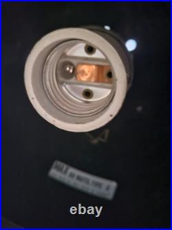 Vintage Metal Orb Space Age Atomic eyeball Table Lamp Light gold MCM 1970's