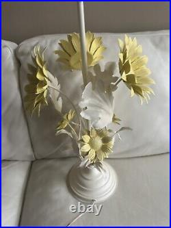 Vintage Metal Sun Flower Table Lamp Light MOD Shabby Chic