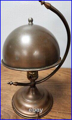Vintage Metal Table Desk Lamp Art Nouveau Arts & Crafts Prairie School Desk
