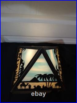 Vintage Meyda Camel Pyramid Mission-Stained Glass Table lamp Vintage Meyda Camel Pyramid Mission-Stained Glass Table lamp