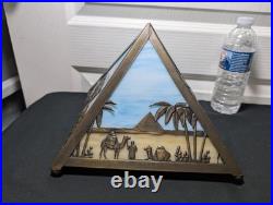 Vintage Meyda Camel Pyramid Mission-Stained Glass Table lamp Vintage Meyda Camel Pyramid Mission-Stained Glass Table lamp