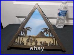 Vintage Meyda Camel Pyramid Mission-Stained Glass Table lamp Vintage Meyda Camel Pyramid Mission-Stained Glass Table lamp