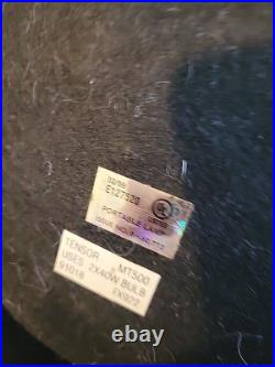 Vintage Mica Table Top Lamp Double Socket Rust & Brown