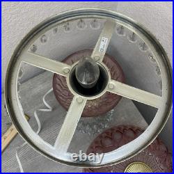 Vintage Michelotti Pink Glass Crystal Prism Boudoir Table Lamp 16.5 Works Vintage Michelotti Pink Glass Crystal Prism Boudoir Table Lamp 16.5 Works