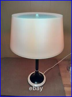Vintage Mid Century Black and White Acrylic Table Lamp