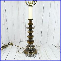 Vintage Mid Century Brass Stacked Lamp Hollywood Regency