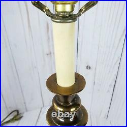 Vintage Mid Century Brass Stacked Lamp Hollywood Regency
