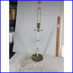 Vintage Mid Century Brass and Frosted Ribbed Crystal Table Lamp 35 Tall MCM Vintage Mid Century Brass and Frosted Ribbed Crystal Table Lamp 35 Tall MCM