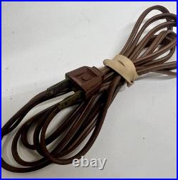 Vintage Mid Century Ceramic Bulbous Melon Drip Glaze Table Lamp Blue Green LARGE