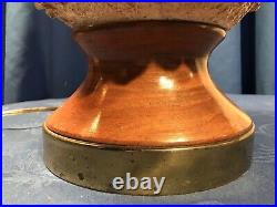 Vintage Mid Century Ceramic Plaster Brutalist Textured Knobby Table Lamp