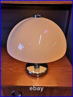 Vintage Mid Century Cosmo Designs Mushroom Lamp Chrome Retro Rare Guzzini Style