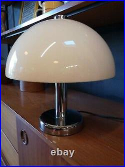 Vintage Mid Century Cosmo Designs Mushroom Lamp Chrome Retro Rare Guzzini Style