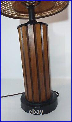 Vintage Mid Century Danish Modern Table Lamp Retro 1960's Gruvwood 24 Tall