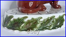 Vintage Mid Century Figural Dachshund Ceramic Lamp Original Shade Wiener Dog MCM Vintage Mid Century Figural Dachshund Ceramic Lamp Original Shade Wiener Dog MCM