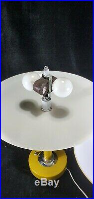 Vintage Mid Century Flying Saucer, Atomic Age Table Lamp UFO 1960'S