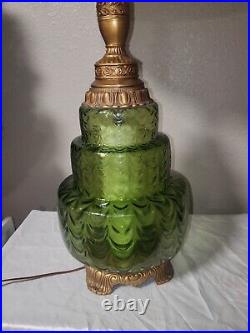 Vintage Mid Century Green Table Lamp Diffuser & Night Light
