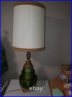 Vintage Mid Century Green Table Lamp Diffuser & Night Light