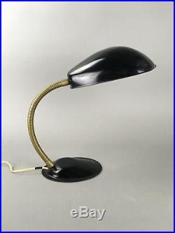 Vintage Mid Century Greta Grossman Style Cobra Gooseneck Modern Desk Lamp