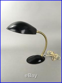 Vintage Mid Century Greta Grossman Style Cobra Gooseneck Modern Desk Lamp