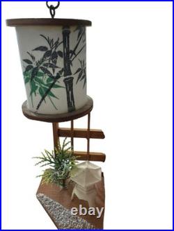 Vintage Mid Century Japanese 1950s Geisha Diorama Table Lamp Working